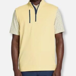 Walter Hagen 1/4 Zip Golf Vest Mens Small Performance 11 All Season Yellow